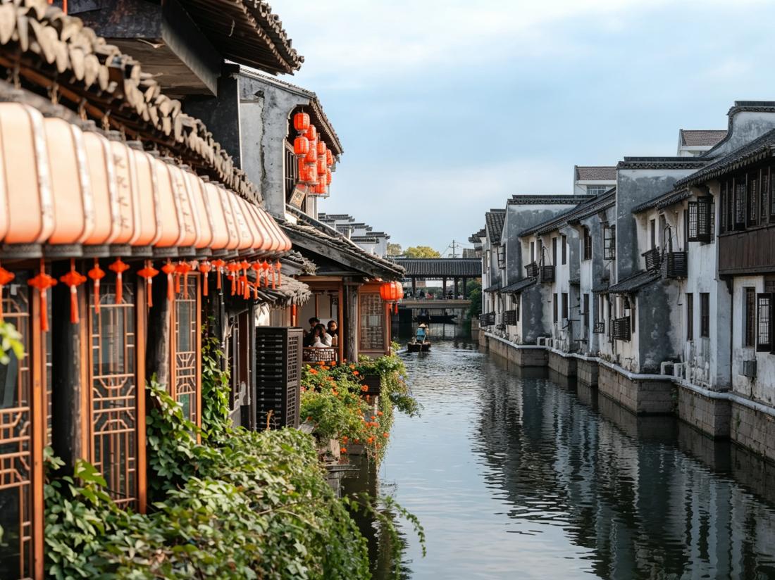 Charming Xitang water?town canal view Charming Xitang water?town canal view