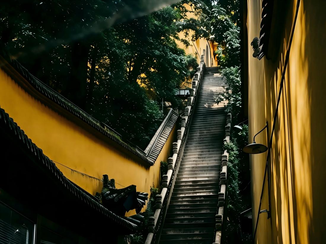 Jiuhuashan Temple Steps Jiuhuashan Temple Steps